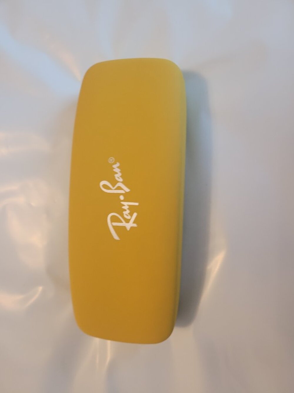 Ray Ban Hard Eyeglass Case Bright Yellow Red Inside Never Used